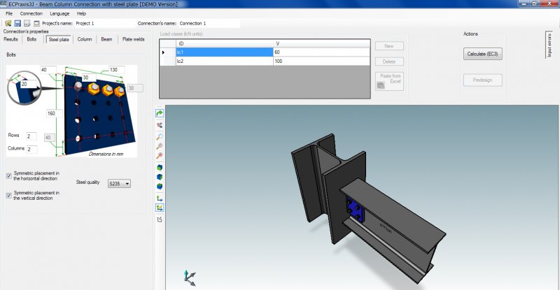 Fokken Avondeten Afwijken EC Praxis 3J - Analysis and design of steel connections Software