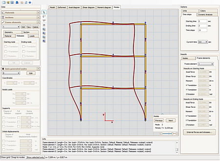 2D Frame Analysis Dynamic Edition screenshot