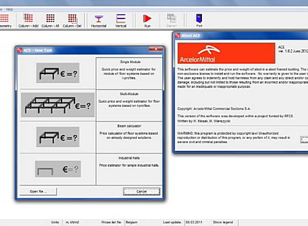 ACE Advanced Cost Estimator screenshot