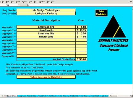 AI SW-2 Mix Design screenshot