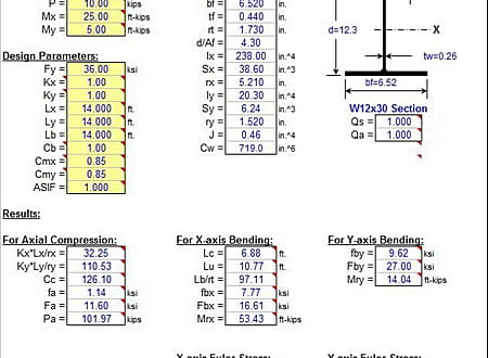 aisc steel manual shapes worksheet