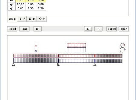 CBA - Continuous Beam Analysis screenshot