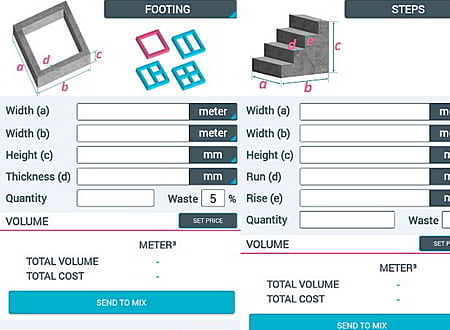 Concrete Calculator screenshot