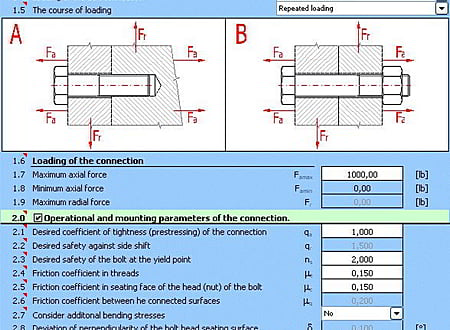 MITCalc Bolted Connections screenshot