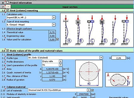 MITCalc Buckling screenshot