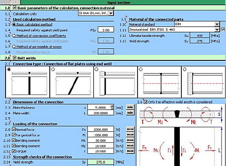 MITCalc Welded Connections screenshot