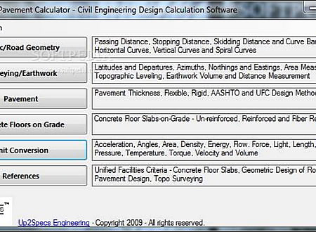 Pavement Calculator screenshot
