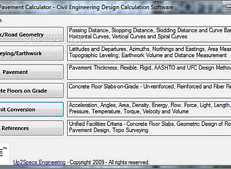 Pavement Calculator screenshot
