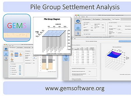 Pile Group Settlement Analysis screenshot