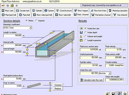 Pipe Flow Advisor screenshot