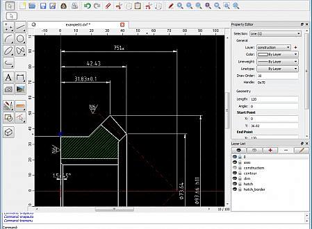 QCAD screenshot