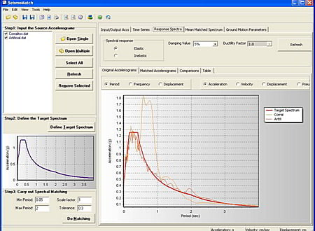 SeismoMatch screenshot